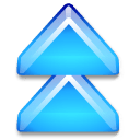 Action-arrow-blue-double-up icon