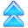 Action-arrow-blue-double-up icon