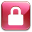 Action lock pink icon
