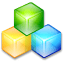 Filesystem blockdevice cubes icon