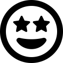 FontAwesome-Emoji-Face-Grin-Stars icon