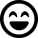 FontAwesome-Emoji-Face-Laugh-Beam icon