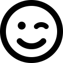 Font Awesome Emoji Face Smile Wink icon
