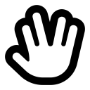 Font Awesome Emoji Hand Spock icon