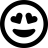 Font Awesome Emoji Face Grin Hearts icon