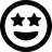 FontAwesome-Emoji-Face-Grin-Stars icon