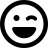Font Awesome Emoji Face Laugh Wink icon