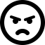 Font Awesome Emoji Face Angry icon