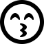 Font Awesome Emoji Face Kiss Beam icon