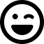 Font Awesome Emoji Face Laugh Wink icon
