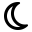 Font Awesome Regular Moon icon