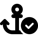 Font Awesome Anchor Circle Check icon