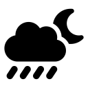 FontAwesome-Cloud-Moon-Rain icon