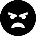 Font Awesome Face Angry icon