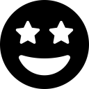 FontAwesome-Face-Grin-Stars icon