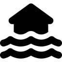 Font Awesome House Flood Water icon