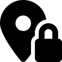 Font Awesome Location Pin Lock icon
