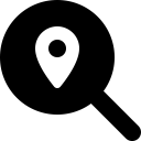 Font Awesome Magnifying Glass Location icon