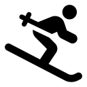 Font Awesome Person Skiing icon
