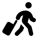 Font Awesome Person Walking Luggage icon