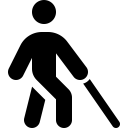 Font Awesome Person Walking With Cane icon