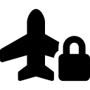 Font Awesome Plane Lock icon