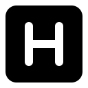 Font Awesome Square H icon