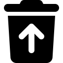 Font Awesome Trash Arrow Up icon