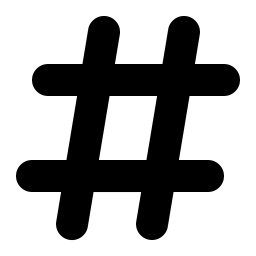 Font Awesome Hashtag icon