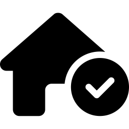 Font Awesome House Circle Check icon