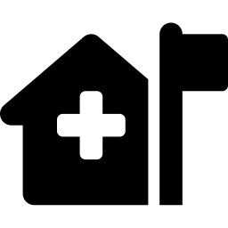 Font Awesome House Medical Flag icon