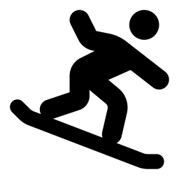 Font Awesome Person Snowboarding icon