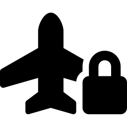 Font Awesome Plane Lock icon