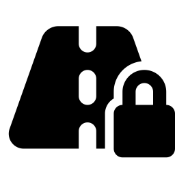 Font Awesome Road Lock icon