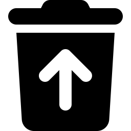 Font Awesome Trash Arrow Up icon