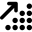 Font Awesome Arrow up Right Dots icon