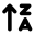 Font Awesome Arrow up Z A icon