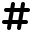 Font Awesome Hashtag icon