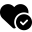 Font Awesome Heart Circle Check icon