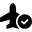 Font Awesome Plane Circle Check icon