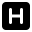 Font Awesome Square H icon