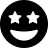 Font Awesome Face Grin Stars icon