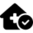 FontAwesome-House-Medical-Circle-Check icon