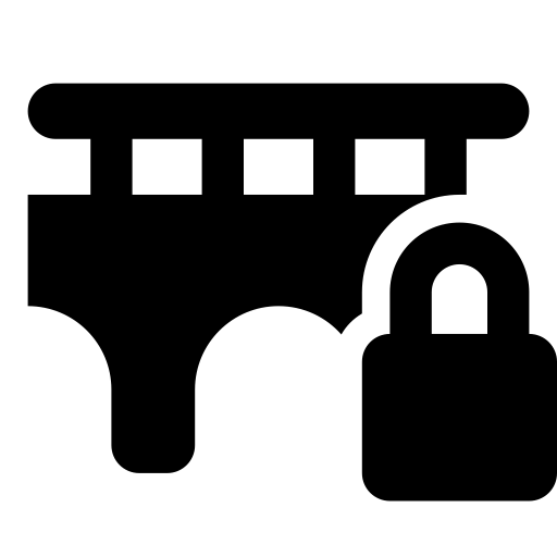 FontAwesome-Bridge-Lock icon