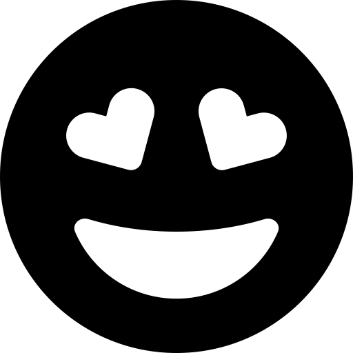 Font Awesome Face Grin Hearts icon