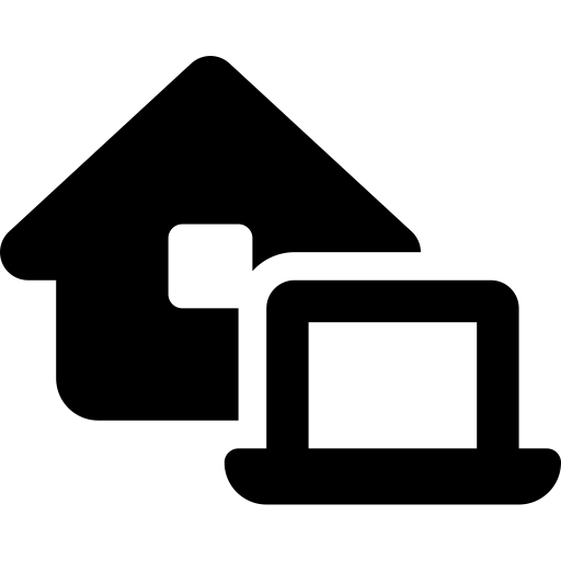 FontAwesome-House-Laptop icon