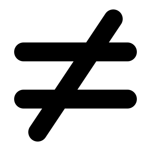 FontAwesome-Not-Equal icon