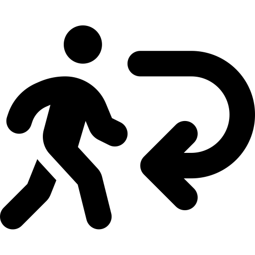 FontAwesome-Person-Walking-Arrow-Loop-Left icon