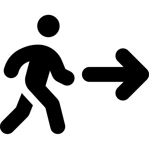 Font Awesome Person Walking Arrow Right icon