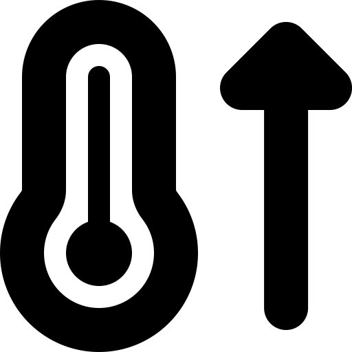 Font Awesome Temperature Arrow Up icon